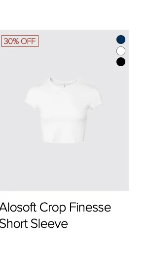 Alosoft Crop Finesse Short Sleeve