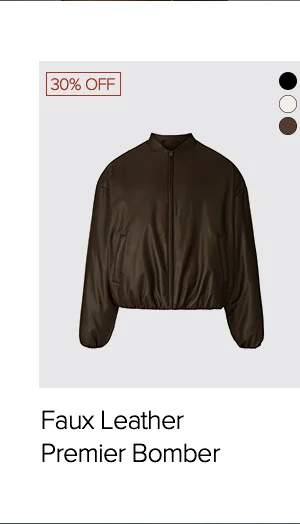 Faux Leather Premier Bomber