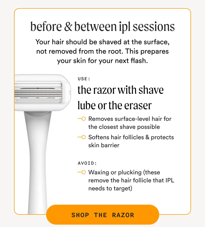Before & Between IPL Sessions - SHOP THE RAZOR