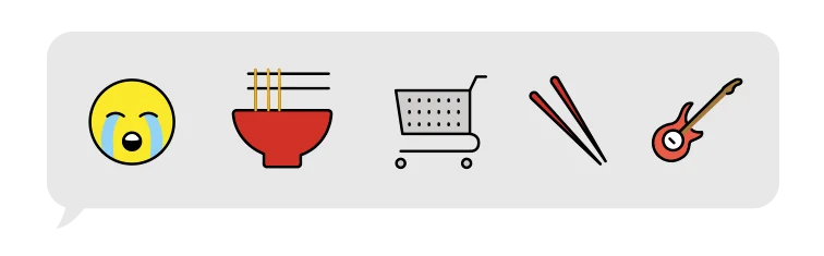 😭🍜🛒🥢🎸