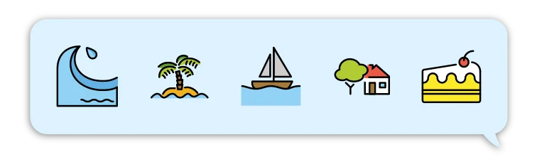 🌊🏝⛵️🏡🍰