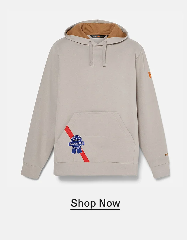 Men's Timberland PRO® and Pabst Blue Ribbon Hoodie. Shop Now.