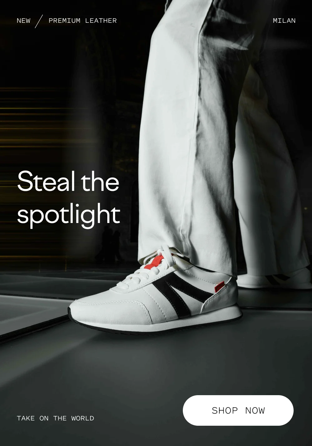 Steal the spotlight - New Milan premium leather. Shop now.