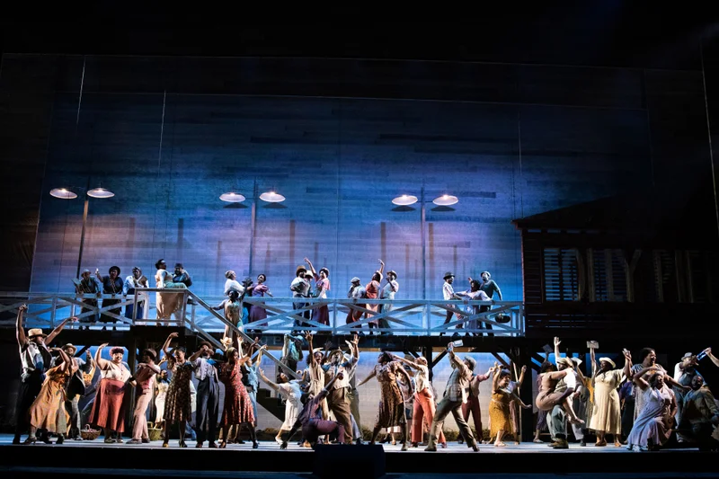 A photo of performers on a stage