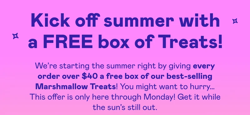 Kick off summer with a FREE box of Treats!