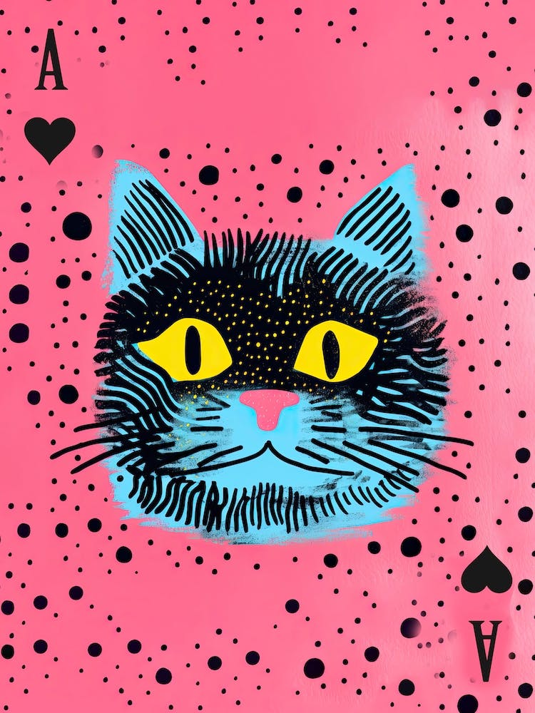 Image of Playing Cards Cat 11 Pink And Black