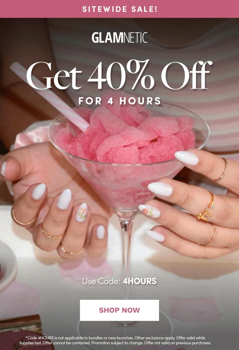 Get 40% Off for 4 Hours with code 4HOURS. Shop Now