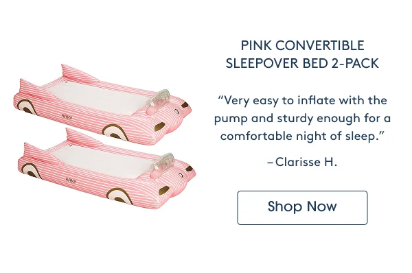 Shop - Pink Convertible Sleepover Bed 2-Pack
