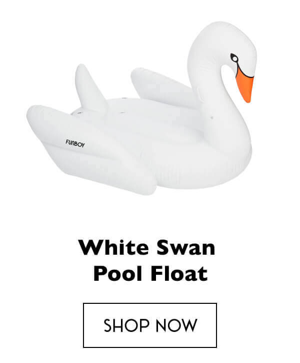 White Swan Pool Float
