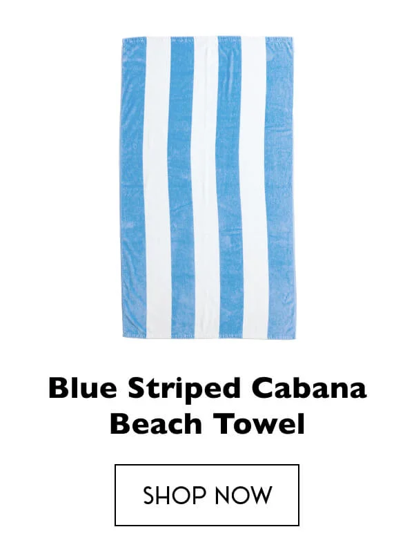 Blue Striped Cabana Beach Towel