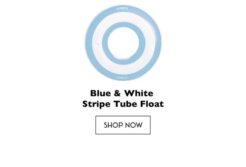 Blue & White Stripe Tube Float