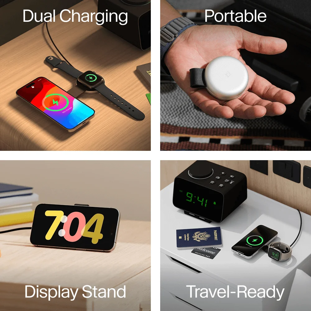 Dual Charging | Portable | Display Stand | Travel-Ready