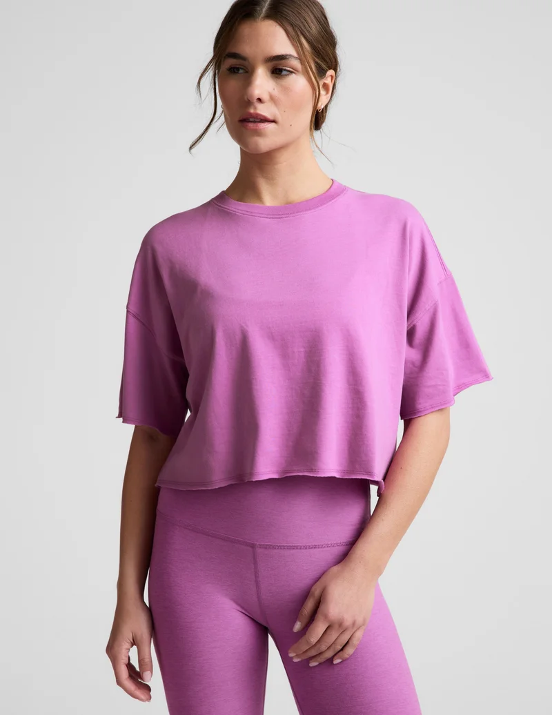 Image of SoftKnit Better Than Ever Cropped Cotton Tee