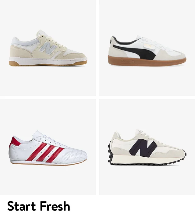 An assortment of sneakers.