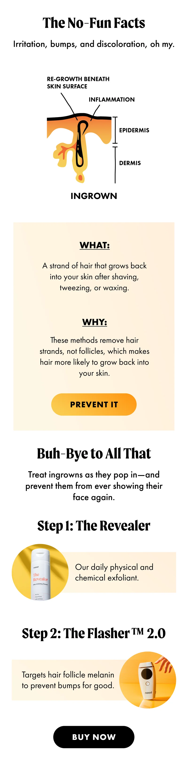 The Not-Fun Facts. Irritation, bumps, and discoloration, oh my. Step 1 The Revealer. Buy now. Step 2 The Flasher 2.0