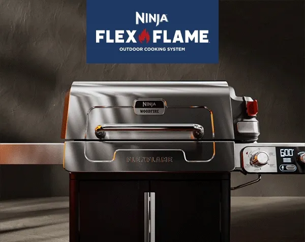 Ninja™ FlexFlame™ Outdoor Cooking System- Roast, griddle, make pizza, grill, smoke