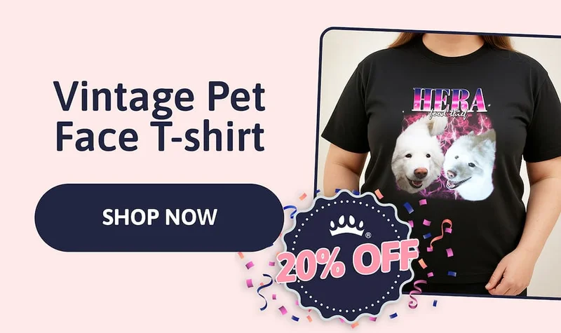 20% Off Vintage Pet Face T-shirt [SHOP NOW]