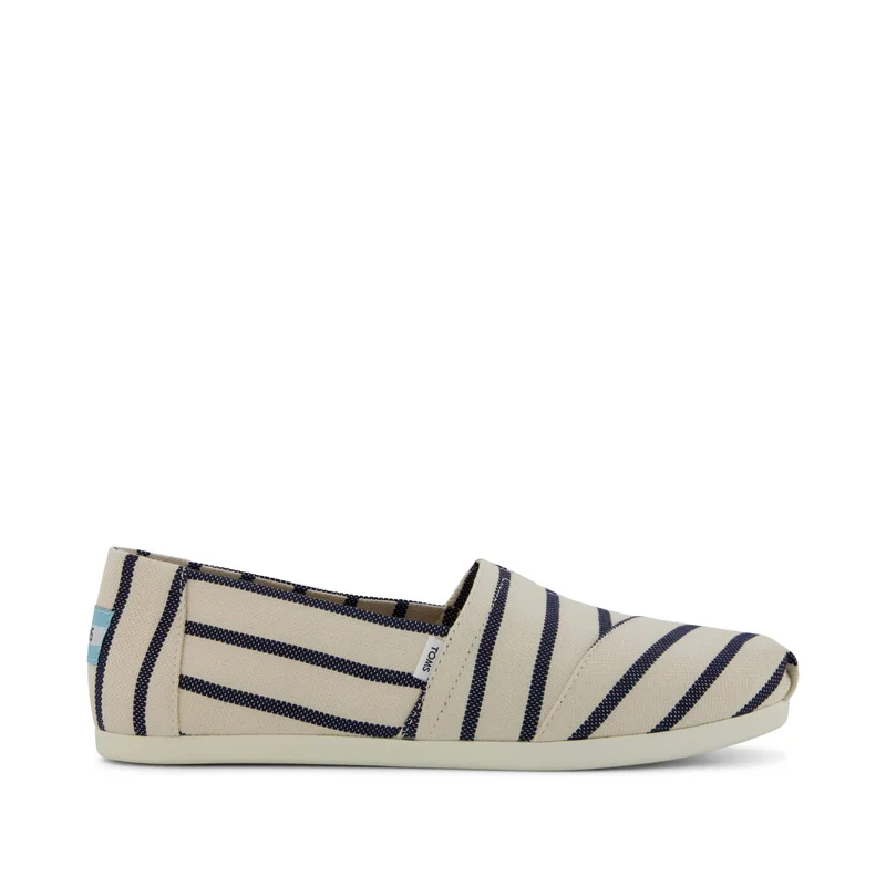 Image of Womens Alpargata Classic Navy Riviera Stripe