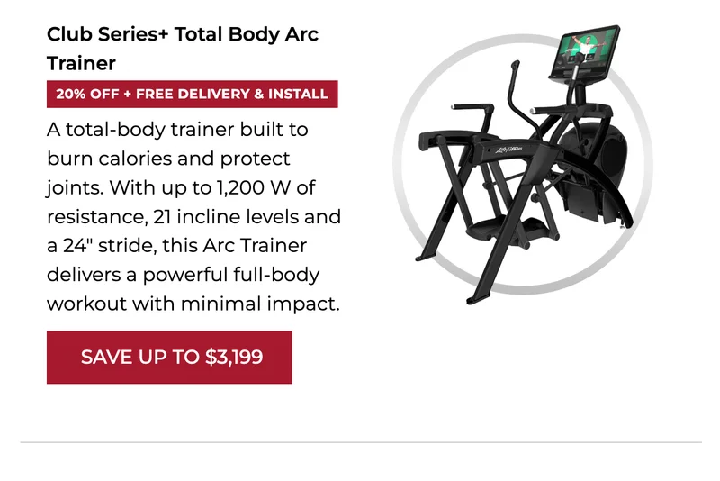 20% OFF | Club Series+ Total Body Arc Trainer | Black Friday Deals