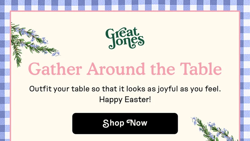 Outfit your table with Great Jones for Easter