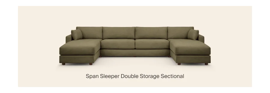 Span Sleeper Double Storage Sectional