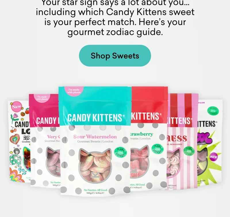 Your star sign says a lot about you… including which Candy Kittens sweet is your perfect match. Here’s your gourmet zodiac guide.