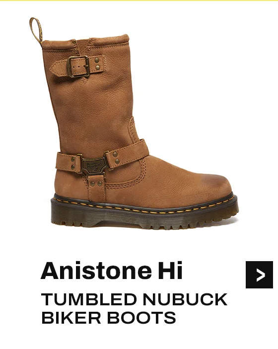 Anistone Hi Tumbled Nubuck Biker Boots