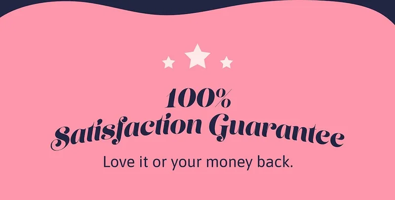 100% Satisfaction Guarante Love it or your money back.
