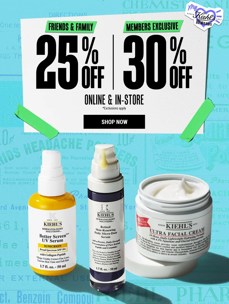 FRIENDS & FAMILY 25%OFF | MEMBERS EXCLUSIVE 30% OFF