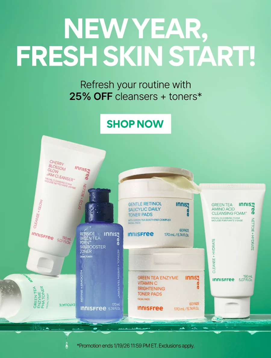 25% OFF CLEANSERS + TONERS