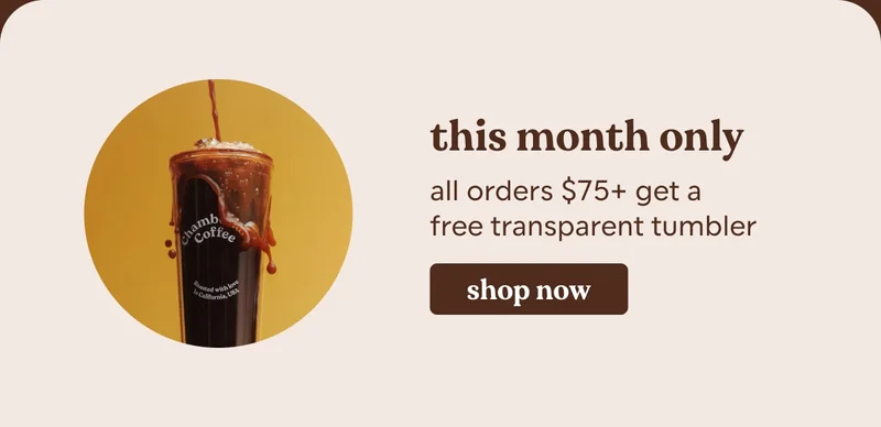 free tumbler on orders over 75