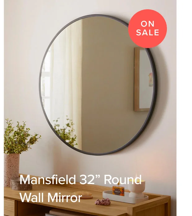Mansfield 32-inch Round Wall Mirror.