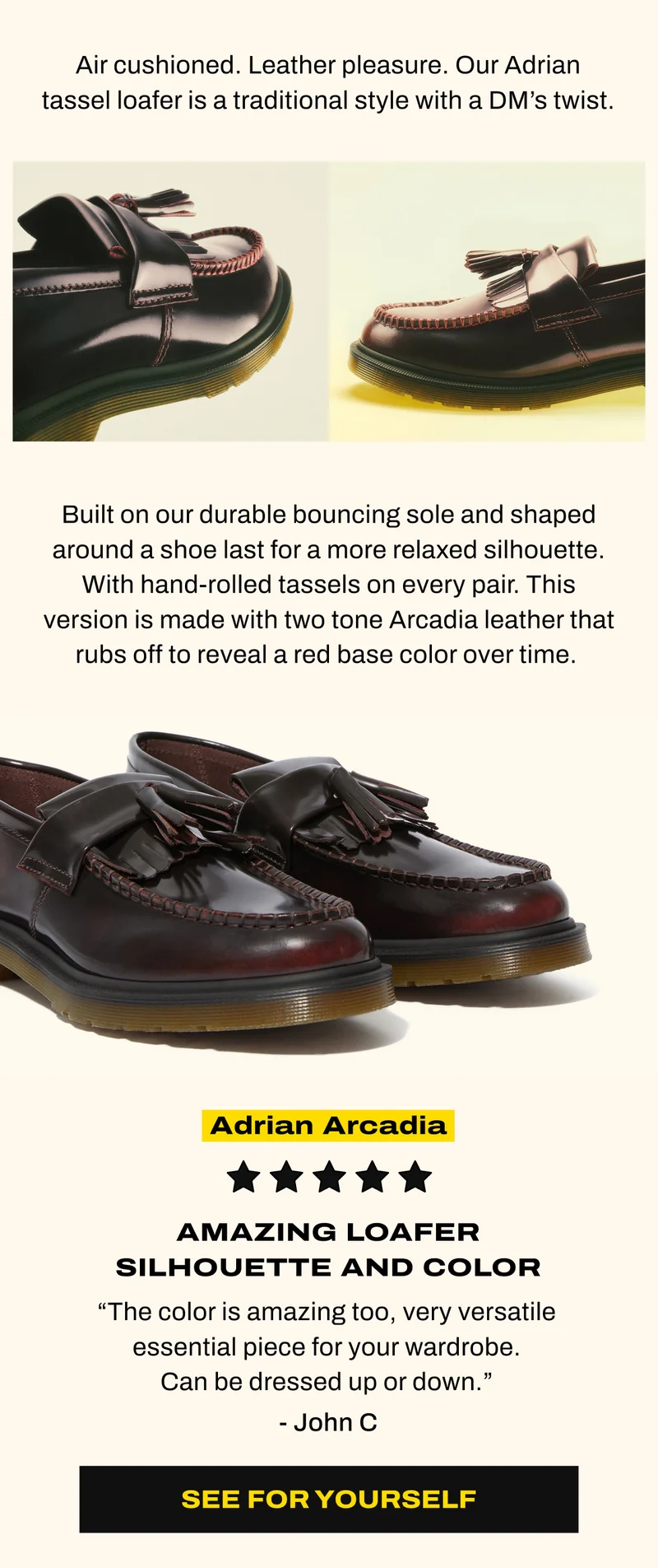 Adrian Arcadia Leather Tassel Loafers