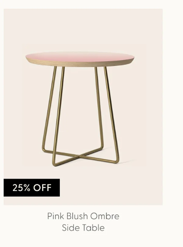 Pink Blush Ombre Side Table