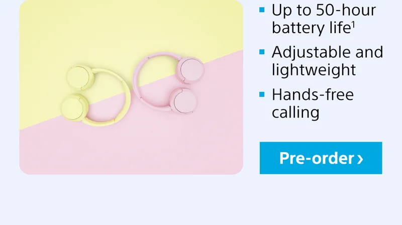 Up to 50-hour battery life¹ | Adjustable and lightweight | Hands-free calling | Shop now