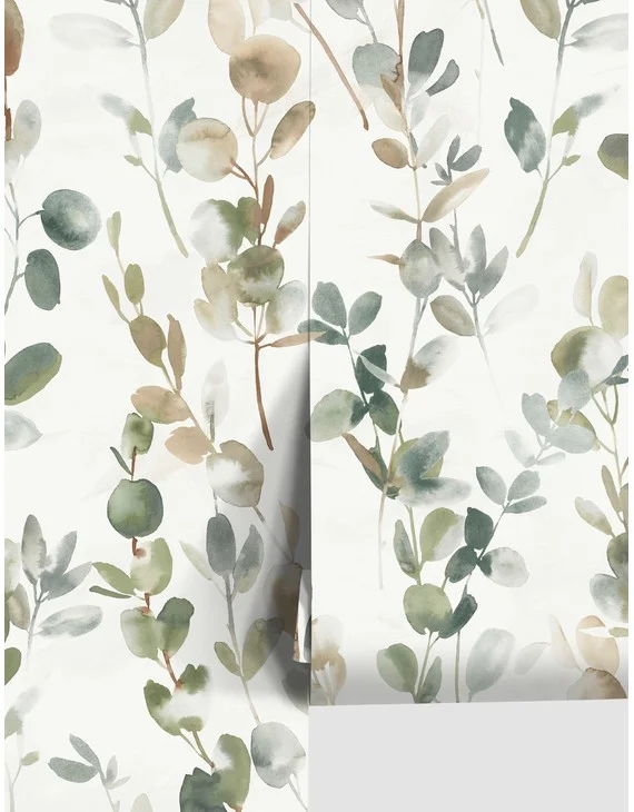 Joyful Eucalyptus Wallpaper by Candice Olson - Green