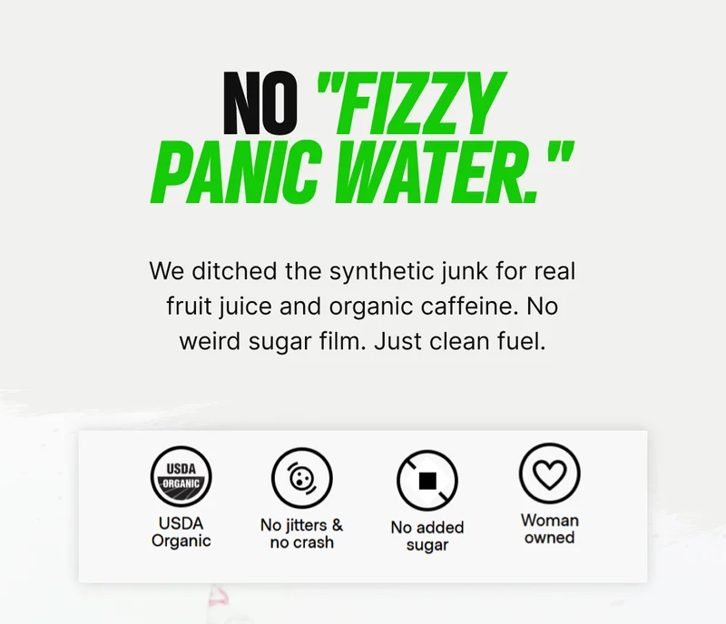 No "Fizzy Panic Water."