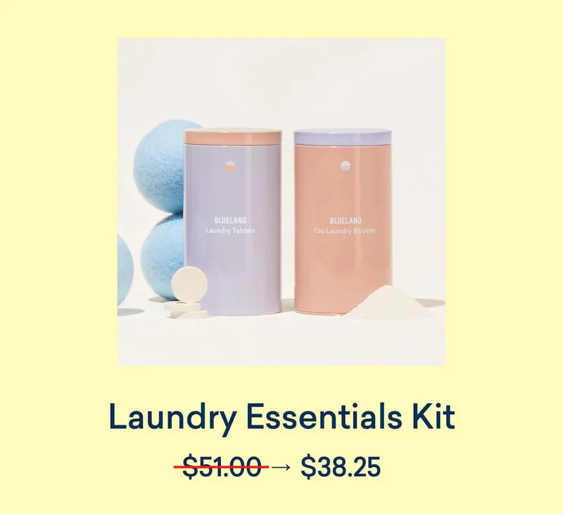 Shop our Laundry Essentials Kit for $38.25.
