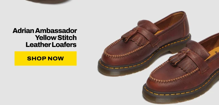 Adrian Ambassador Yellow Stitch Leather Loafers