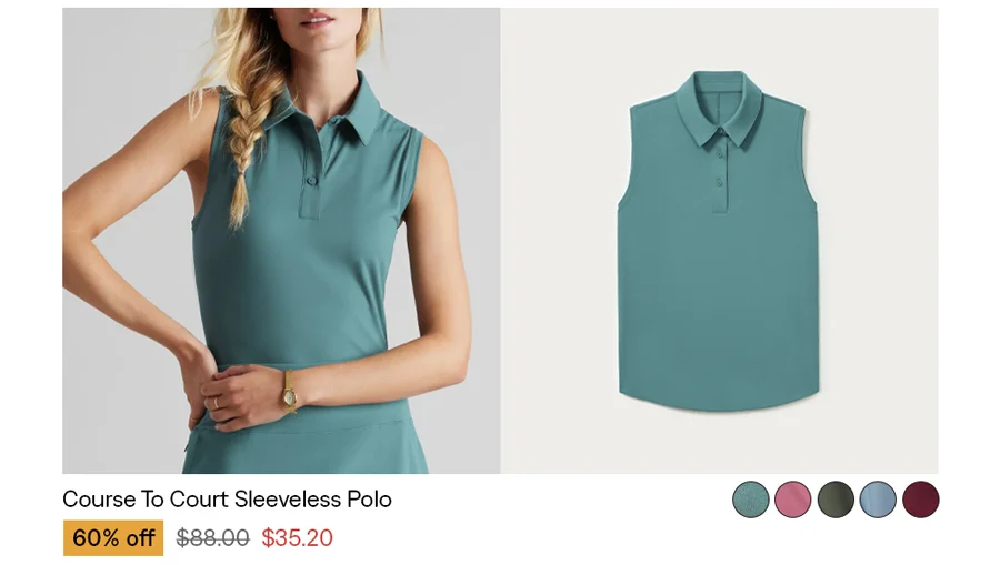 Course to Court Sleeveless Polo
