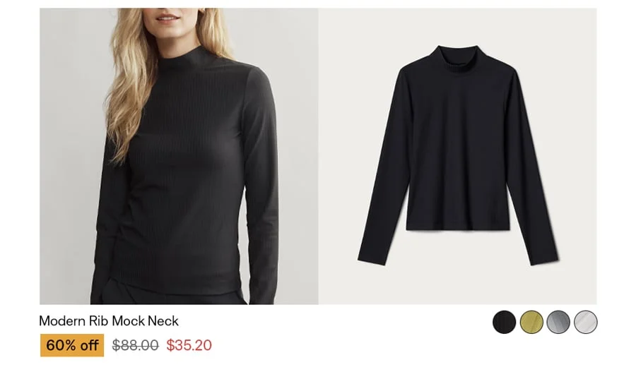 Modern Rib Mock Neck