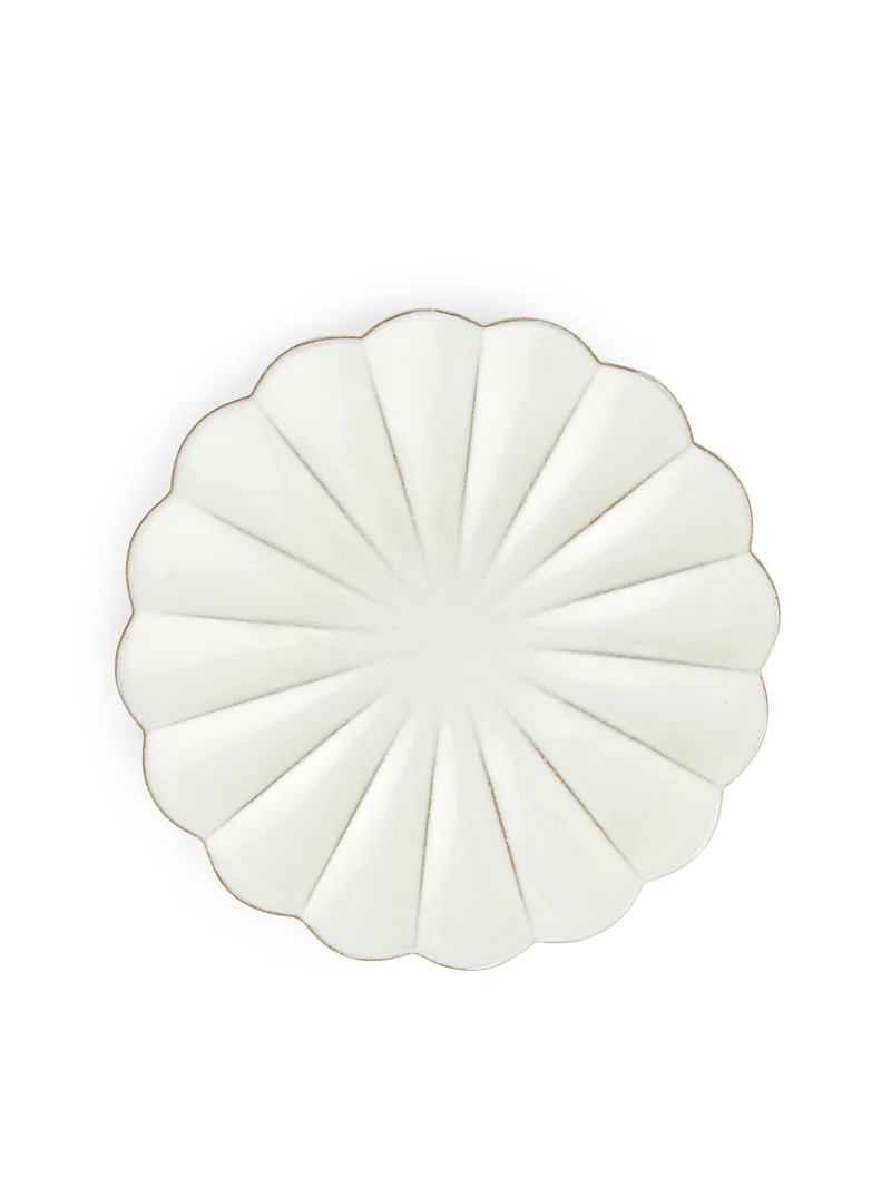 Terracotta Plate 24 cm White