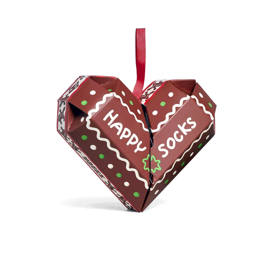 2-Pack Gingerbread Heart Socks Gift Set
