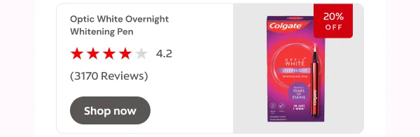 Optic White Overnight Teeth Whitening Pen 20% off Click here to shop now