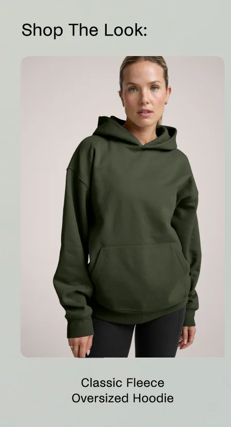 LuxeFleece Classic Oversized Hoodie in Forest Moss