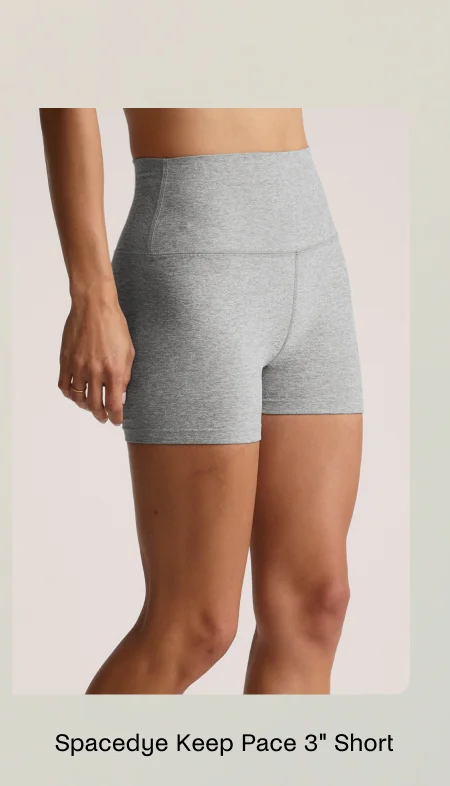Spacedye Keep Pace 3" Short in Silver Mist