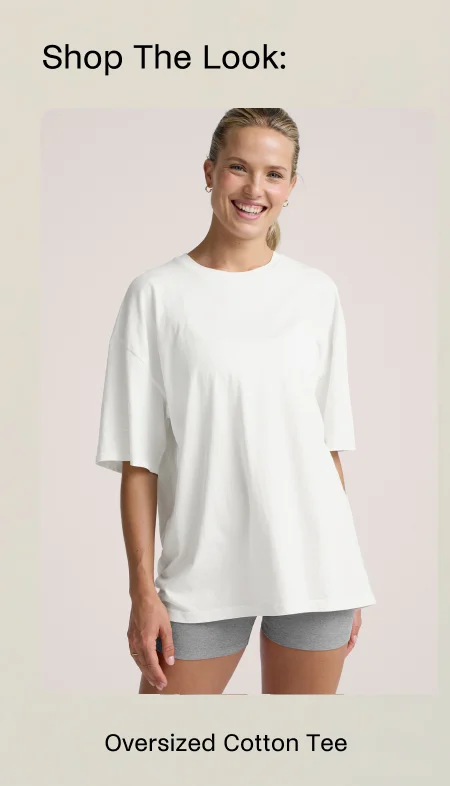 Oversized Cotton Tee in Soft White