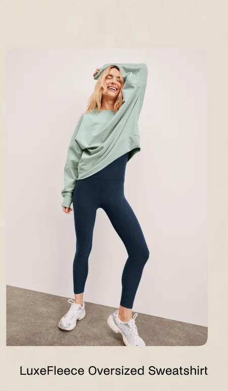 LuxeFleece Oversized Sweatshirt in Pale Blue