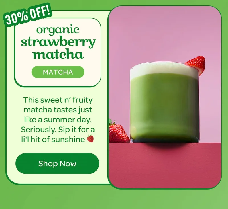 organic strawberry matcha