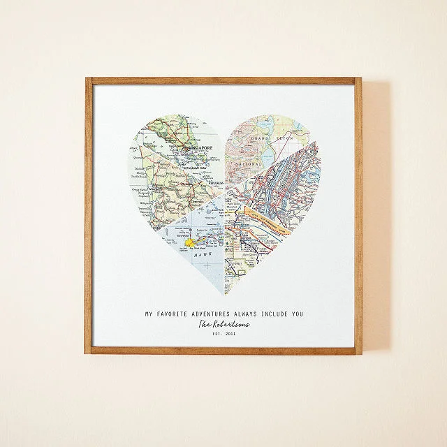 Love Is All Around Map Art